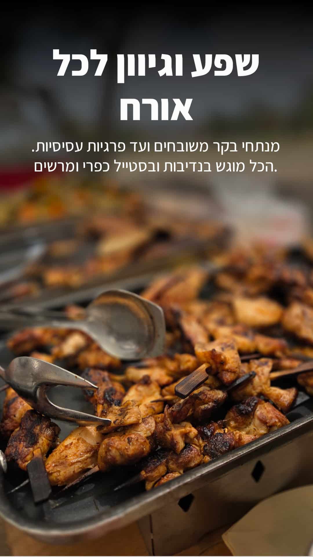 קייטרינג בשרי לחתונה - עמדות שף ונתחי פרימיום של המנגליסטים